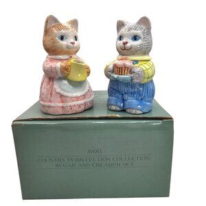 Vintage Avon Country Purr-Fection Sugar & Creamer Set
